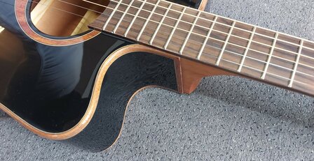 L&acirc;g T100DCE Tramontane dreadnought met element, zwart