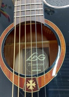 L&acirc;g T100DCE Tramontane dreadnought met element, zwart