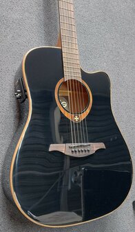 L&acirc;g T100DCE Tramontane dreadnought met element, zwart
