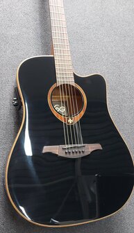 L&acirc;g T100DCE Tramontane dreadnought met element, zwart