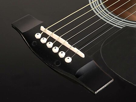 Nashville by Richwood, Dreadnought gitaar, zwart