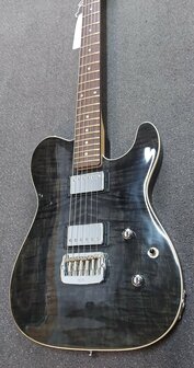 G&amp;L Asat DeLuxe Tribute Transluced Black 'carved top'