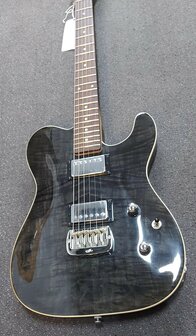 G&amp;L Asat DeLuxe Tribute Transluced Black 'carved top'