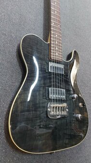 G&amp;L Asat DeLuxe Tribute Transluced Black 'carved top'