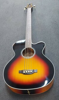 Takamine GB72CEBSB electro-akoestische basgitaar Brown Sunburst