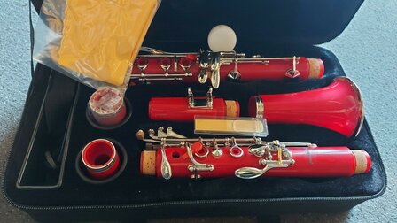 Klarinet Bb (Bes / Sib), B&ouml;hmsysteem, Colorline, rood