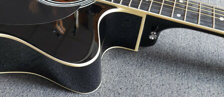 Nashville by Richwood electro-akoestische gitaar met dikke hoes, zwart