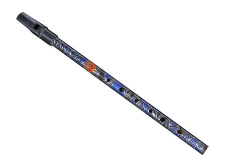 Tinwhistle &quot;Bobo&quot;, brass, Paisley Blue, fluit