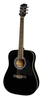 Richwood RD-12 Dreadnought, akoestisch staalsnarig, zwart