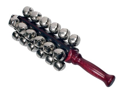 Hayman sleigh bells met houten handvat, zwaar model / Jingle Bells