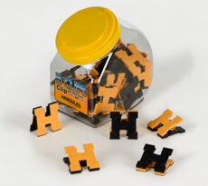 HERCULES Lessenaar-Clip zwart/geel, &quot;H&quot;-Logo