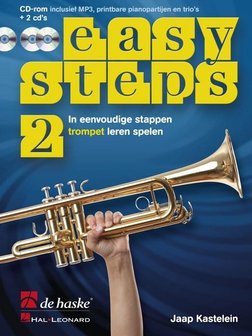 Easy Steps 2, leer trompet spelen, CD-rom inclusief MP3 + 2 cd&#039;s