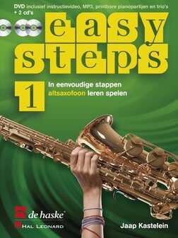 Easy Steps 1, leer altsax spelen, DVD-rom + 2 cd&#039;s