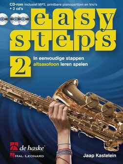 Easy Steps 2, leer altsax spelen, CD-rom inclusief MP3 + 2 cd&#039;s