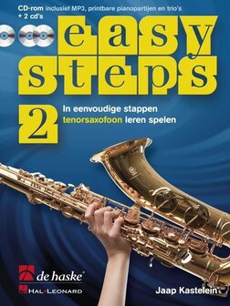 Easy Steps 2, leer tenorsax spelen, CD-rom, MP3 + 2 cd&#039;s