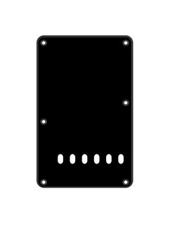 Backplate matzwart, 1 ply, standaard Stratocaster, 86x138mm