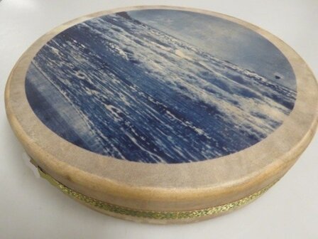 Ocean drum met print Cadeson 16 x 3 inch