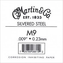 Martin Traditional Series silvered plain steel snaar, 008, 009, 010 of 011