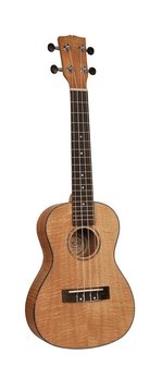 Korala Concert Ukelele met gitaarmechanieken en rosewood toets, all flamed Okume