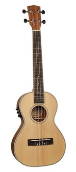 Korala UKT-450E Tenor Ukulele met gitaarmechanieken en rosewood toets, solid spruce top
