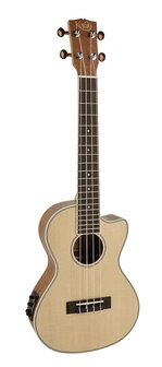 Korala UKT-450CE Tenor Ukulele met gitaarmechanieken en rosewood toets, solid spruce top