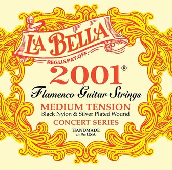 La Bella voor klassieke Flamenco gitaar, black nylon trebles, light