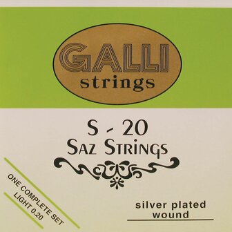 Galli snarenset voor Saz, silverplated 008