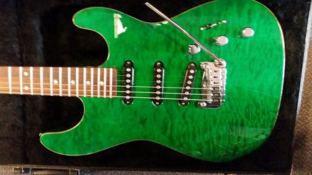 G&amp;L Legacy S500 DLX Clear Forest Green RW USA met certificaat van echtheid