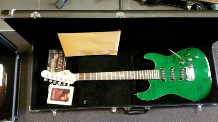 G&amp;L Legacy S500 DLX Clear Forest Green RW USA met certificaat van echtheid