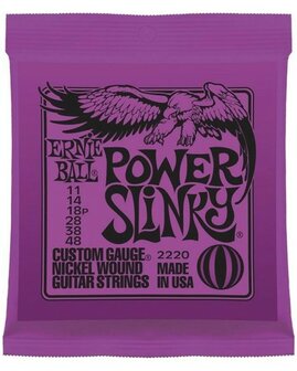 Ernie Ball 2220 snarenset 011 voor elektrische gitaar, power slinky