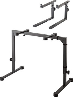 K&amp;M 18810 + 18813 Keyboardstandaard met opzet voor dubbel keyboard