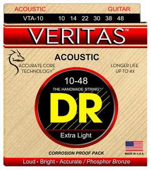 DR Veritas snarenset Acoustic Phosphor Bronze, 10-48