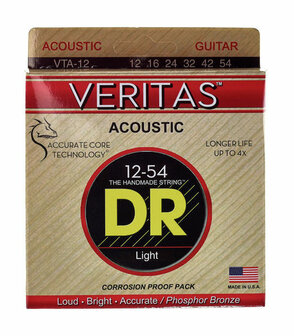 DR Veritas snarenset Acoustic Phosphor Bronze, 12-54