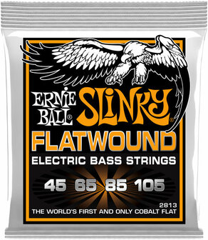 Ernie Ball 2813 Flatwounds Slinky Hybrid 45-105 voor e-bass