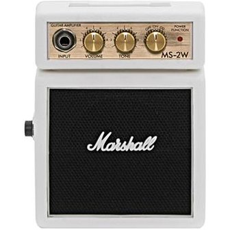 Marshall MS-2W Micro Half-Stack witte uitvoering, switchable Clean and Overdrive modes