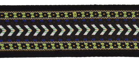 Gaucho Traditional Series gitaarriem, zwart/groen