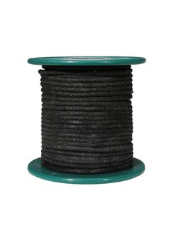Beklede gitaar bedrading, cloth covered wire, zwart, 1 meter