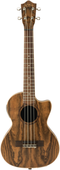 Lanikai Tenorukulele, Exotic figured Bocote met voorversterker en hoes