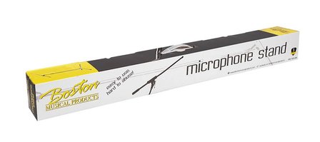 Boston MS-BK Stage Pro microfoonstandaard met hengel en in hoogte verstelbaar 94-168cm , zwart