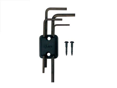 Allen wrench set (4 maten inbussleutels) met muurhouder en schroeven