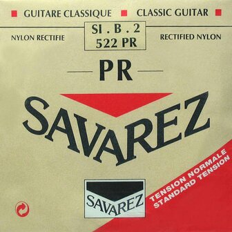 losse Savarez E1, B-2 of G-3-snaar, rectified nylon