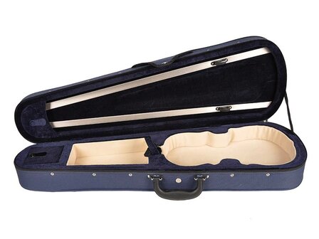 Leonardo vioolkoffer blauw met blauwe voering, 4/4