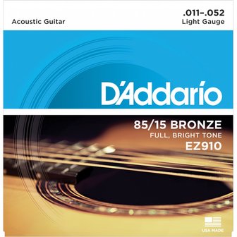 D&#039;Addario EZ910 85/15 Bronze Westernsnaren light 011-052