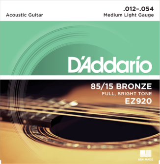 D&#039;Addario EZ920 85/15 Bronze Westernsnaren medium 012-054