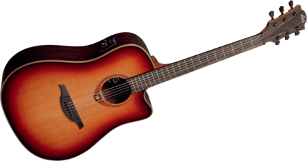 L&acirc;g T100DCE Tramontane dreadnought met element, Brown Shadow