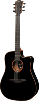 L&acirc;g T100DCE Tramontane dreadnought met element, zwart