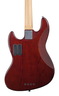 Sire Marcus Miller V7 swamp ash 4-string bass guitar tobacco sunburst, tijdelijk met gevoerde hoes