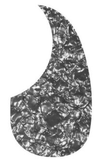 Slagplaat, akoestisch, teardrop, zelfklevend, Pearl Black