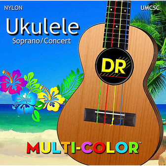 DR Strings UMCSC Ukelele MultiColor Soprano Concert Strings