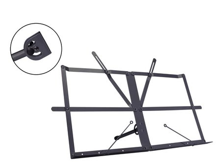 Table top music stand, foldable black / Tafel muziekstandaard, opvouwbaar, zwart